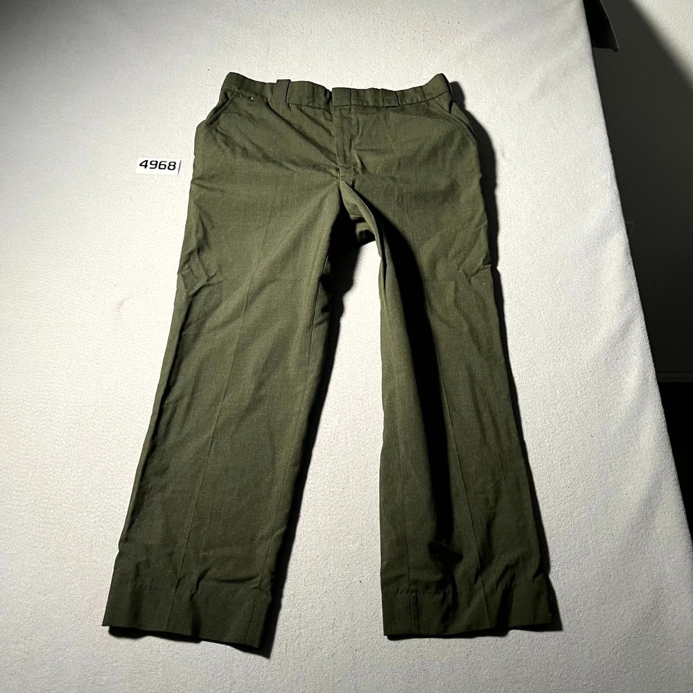 VF Imagewear Dress Pants Mens 35 Olive Green Flat Front‎ Straight Leg Workwear